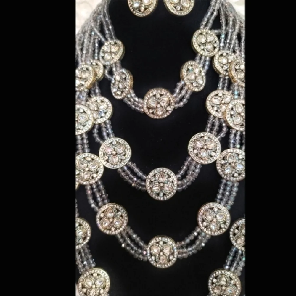 SOLD! Heidi Daus "Princess of Love" necklace and earrings - Picture 2 of 6